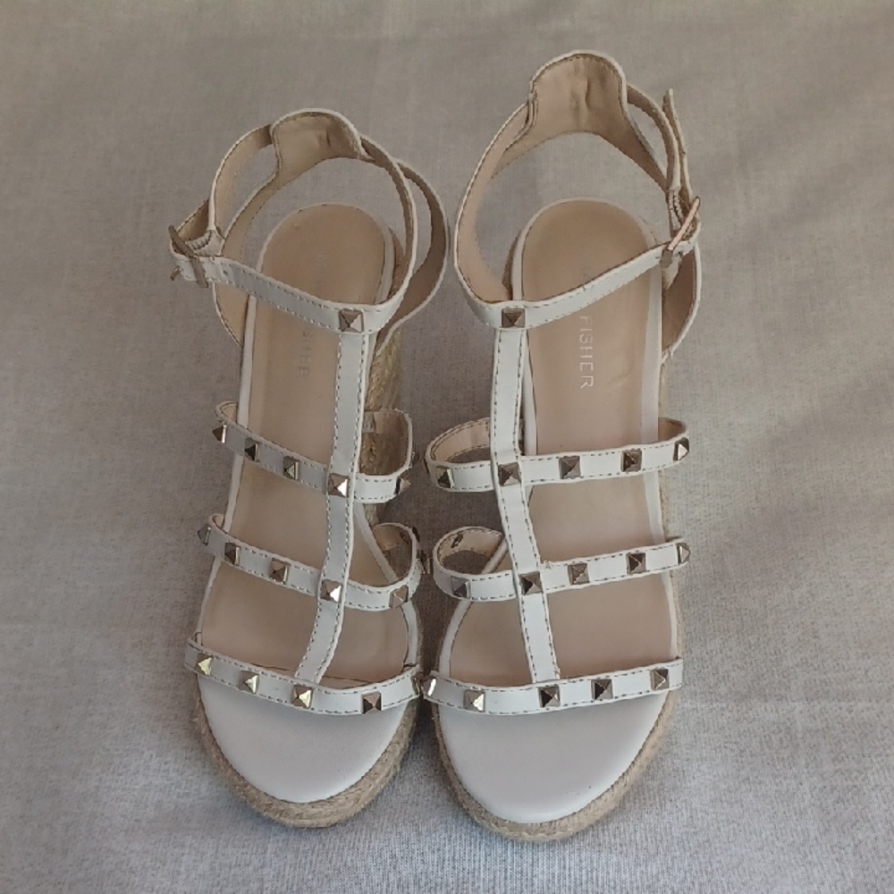 Marc Fisher Studded Cream Sandals